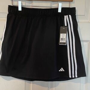 Adidas  Size Medium Black Athletic Skort with White Accents (New)